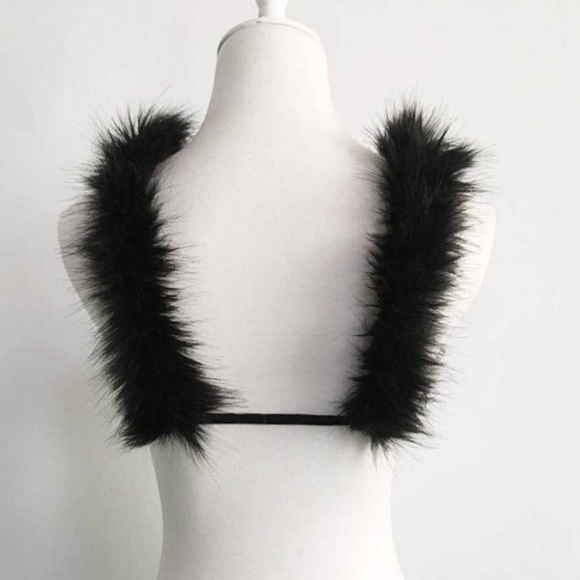 women translucent sexy lace fur bra - Picture 3 of 3